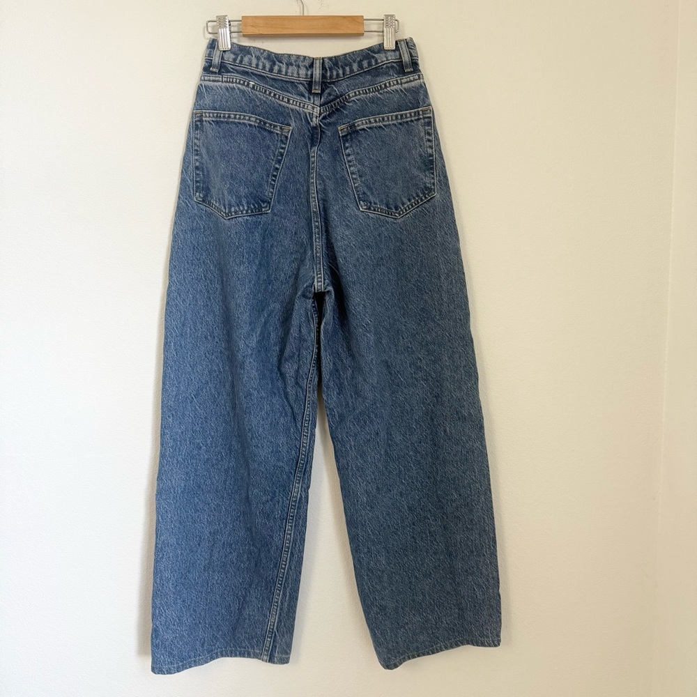& Other Stories Dear Cut Wide Leg High Rise Blue Jeans Size 26 - Picture 3 of 11